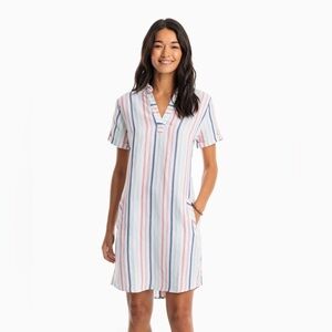 Southern Tide Kamryn Striped Shirt Dress Size L